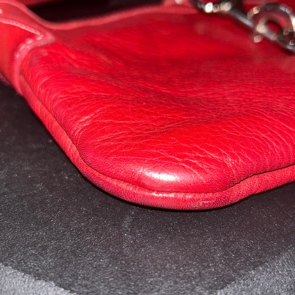 Cynthia Hart Los Angeles red leather shoulder hand bag - Picture 6 of 10